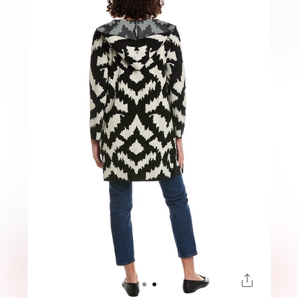 Rain + Rose Hooded Cardigan in Mocha Multi, Size Large, NWT - Picture 13 of 17